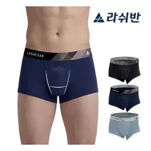 [라쉬반] H분리 나무소재 남성팬티 프리미엄 임팩트 더블 3종