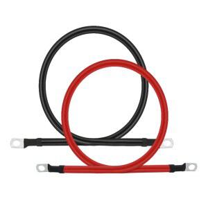 2 AWG 배터리 케이블 2FT 2 게이지 순수 구리 배터리 인버터 케이블 5/16 루그 양쪽 끝 전원 인버터 와이어 자동차용 태양광 파워 인버터 해양 보트 RV 자동차 오토바이(2FT) 세트