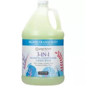 Ginger Lily Farms Botanicals 3-in-1 샴푸, 컨디셔너  바디 워시, Island Tranquility, 100% 비건 및 크