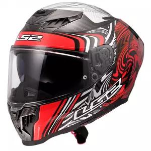 LS2 헬멧 FF807 DRAGON ENTHUM RED CARBON 풀페이스 헬멧 풀카본 핀락필름 스모그쉴드 포함 최상의착용감
