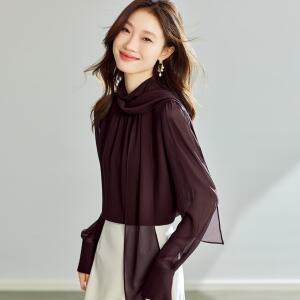 코아픽샵 여성 프렌치 리본 블라우스 긴팔 봄옷 뉴 오피스룩 럭셔리 빅 이쁜 상의