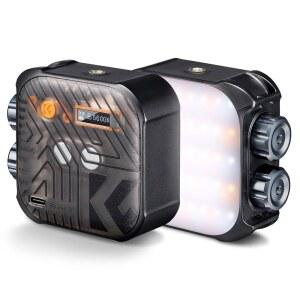 K&F 컨셉 바이컬러 LED 비디오 조명 2000MAH 2500K-9900K CRI 96+ 블랙 | 충전식 휴대용 카메라 브이로그/셀피/콘텐츠 크리에이터 L01을 위한 15가지 조명 효과 사진
