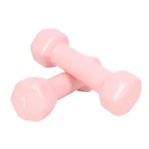 아이워너 덤벨 PVC 뷰티 육각덤벨 1kg x 2개 세트 (코랄핑크) 헬스용품 홈트 홈트레이닝