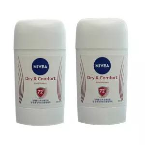 니베아 데오드란트 스틱 드라이 컴포트 50ml x 2개 겨드랑이 땀 냄새 억제제 겨땀
