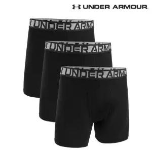 [백화점 정품] 언더아머 Under Armour 남성 팬티 UA 에센셜 코튼 6인치 드로즈 3장 세트 1387429-001 61292
