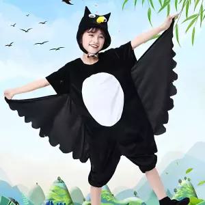 까마귀 새 코스튬 공연 130cm 의상 동물 긴 할로윈