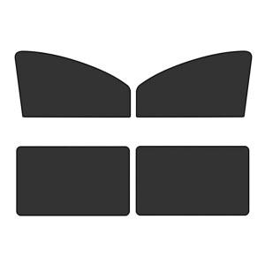 Titgoes 4 PCS 자동차 창문 선섀도, 라이트 블록 프라이버시 커튼, 사이드 윈도우 선 열 보호 커버, 트럭 SUV용 유니버설 실내 액세서리(블랙)
