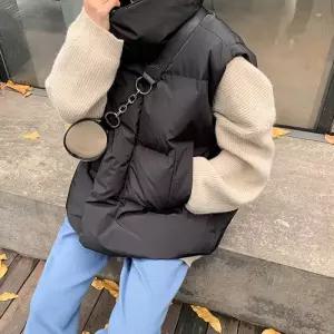 오버핏 겨울 커플 남성 여성 패딩 집업 조끼 하이넥 베스트