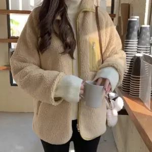 커플 남여공용 겨울 리버시블 양털후리스 뽀글이자켓
