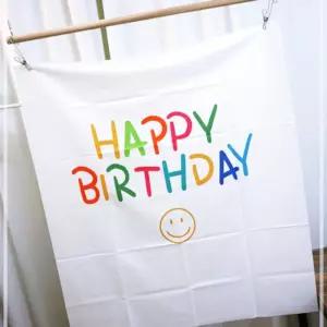 IKWE112EE - 생일축하4 생축데코 벨벳 레터링 생축기념 패브릭 포스터