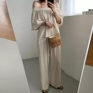 [나야홍]빅사이즈 607 꼬임엠보물결팬츠세트 DPOY276_P432724514