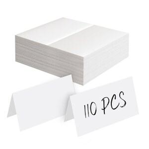 게헬루드 110 PCS 텐트 카드, 스몰 빈 장소 카드 섬세한 좌석 카드, 결혼식, 테이블, 저녁 파티, 리셉션을 위한 빈 이름 카드 에스코트 카드 (각각 2 u201D x 3.5 u201D)