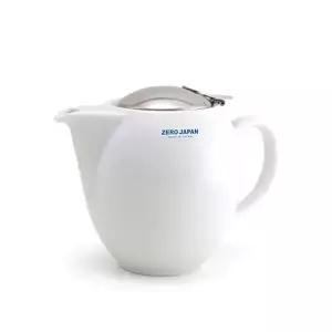 제로재팬 도자기 라운드 티포트 580ml 화이트 티팟