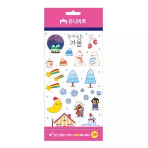 판타스틱터치 유니아트 1500 투명스티커 (2매입) (NO.01 겨울) 크리스마스데코
