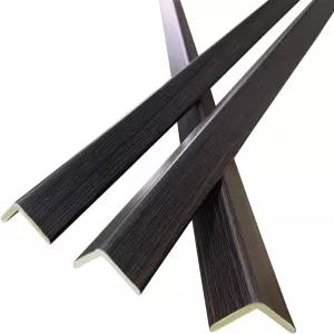 벽 연기를 위한 3 PCS 45인치 모서리 보호 트림 오크 나무 그레인 가장자리 크라운 몰딩 도어 및 창틀 미러