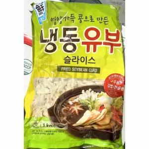 둘섭 슬라이스 유부 대림 1K 우동토핑 우동고명 업소용유부 유부채