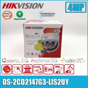 Hikvision DS-2CD2147G3-LIS2UY 4MP IP67 IK10 POE AcuSense3.0 내장 마이크 ColorVu 3.0 돔 네트워크 카메