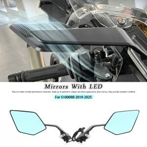 S1000 RR 2024 회전 신호 LED 라이트 오토바이 액세서리 BMW S1000RR S1000 RR 2019-2025 용 흐르는 백미러