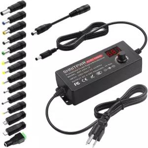 SHNITPWR 3V 24V 3A 72W 전원 공급 조절 가능 DC 5V 6V 9V 12V 15V 16V 18V 19V 가변 범용 AC/DC 어댑터