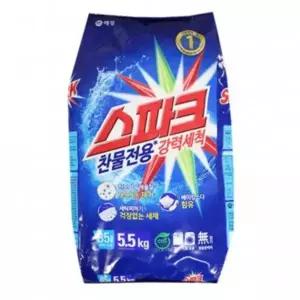 세탁 가루 세탁기 빨래 세제 스파크 찬물 5.5 kg 대용량 가루비누