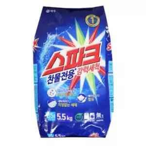 스파크 찬물전용 5.5kg 세제 가루세제 스파크 빨래 세탁 드럼세탁기세제 일반세탁기세제 찬물세
