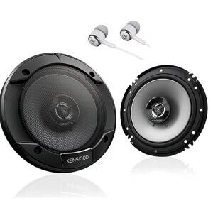 켄우드 6-1/2인치 300W 맥스(페어당 60W RMS) 6.5인치 KFC 양방향 스포츠 시리즈 플러시 마운트 자동차 오디오 도어 동축 스피커