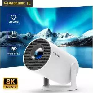 Magcubic 프로젝터 HY300 Pro 8K 안드로이드 14 듀얼 Wifi6 290ANSI 올위너 H726 BT5.4 1080P 1280*720P 홈