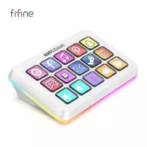 FIFINE D6 15키 프로그래밍 매크로 보드 스트리밍 게임 및 편집용 OBS/Twitch/YouTube용 맞춤형 단축키