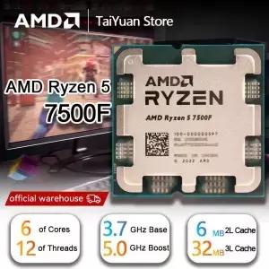 AMD Ryzen 5 7500F CPU R5 3.7GHz 5NM L3 = 32M 100 000001015 소켓 AM5 신제품 선풍기 없음