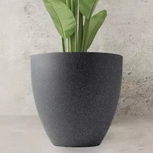 홈가든 인테리어 화분 38x35cm 베란다 중형화분 블랙