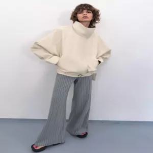 ZARA 페이크 레더 오버사이즈 봄버 재킷 - 크림 4749/752/733