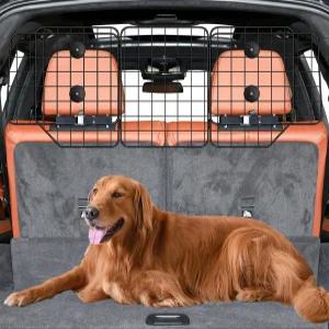 CASIMR SUV 차량 트럭 자동차용 애견 칸막이 조절 가능한 반려동물 분리대 화물칸용 범용 장착 보관이 쉬운
