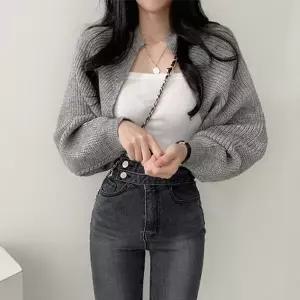 가을 볼레로 크롭 3컬러 시크 가디건 LK-G011
