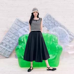 JJ지고트 플리츠 밴딩 플레어 스커트GR5A0SK531 1353852