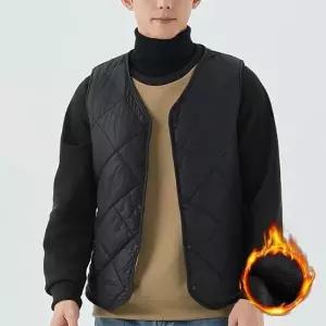 웜 라이트 남성 심플 데일리 퀄팅 조끼 IS-JK91