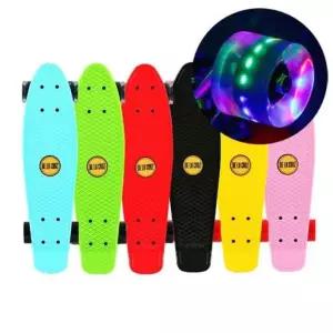 스케이트보드 페니보드 보드 크루져 숏보드 크루즈보 스케이트 56cm LED
