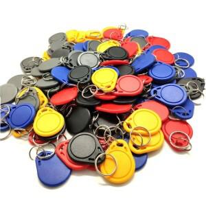 50pcs 13.56MHz 재기록 가능 0 블록 UID 태그 RFID Keyfobs 복사기 작가 IC 카드