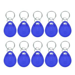 10pcs 125KHz RFID TK4100 근접 Keyfobs 읽기 전용 스마트 보안 도어 출입 액세스 제어 키 체인 토큰 태그