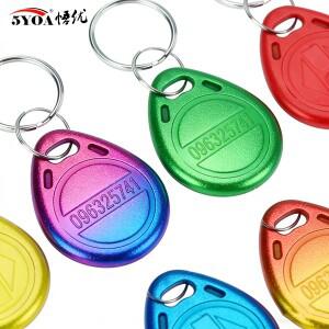 5YOA 10개 125KHz RFID TK4100 근접식 키팝 스마트 보안 출입 통제 키체인 토큰 태그 도어 엔트리용