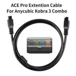 Anycubic kobra 3 콤보 4 핀 데이터 케이블 ACE Pro 연장 3/Max/S1/S1C 프린터 용 마그네틱 링이있는 1M 2M