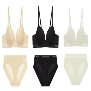 백화점 코데즈컴바인 이너웨어 정품 노와이어여성 SET 3종 BRBP162SKBKLBE2 커플 선물
