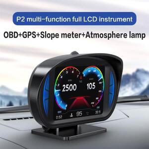 헤드업디스플레이, hud, 자동차 헤드업A90Q-P2 자동차 HUD 헤드 업 o gps 차량 속도 및 경사 측정기 수온