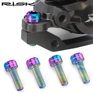 위험 4PCS M6x16/18/20mm 자전거 디스크 브레이크 고정 볼트 (와셔 포함) 티타늄 산악 캘리퍼스 클램프