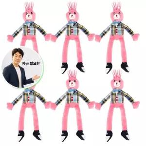 지금 필요한 반려견삑삑이 터그놀이 강아지 6P 소프트 롱토끼 바닐라향 삑삑이