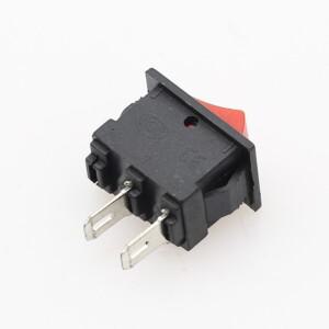 5/10/15Pcs 푸시 버튼 스위치 10x15mm SPST 2Pin 3A 250V KCD11 스냅인 on/Off 로커 10MM * 검정색 빨간색