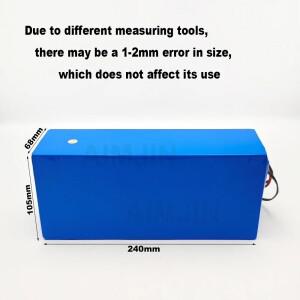 18650 리튬 배터리 팩, 내장 지능형 BMS, 500-1000W 전기 기계용 48V, 20Ah, 13S5P