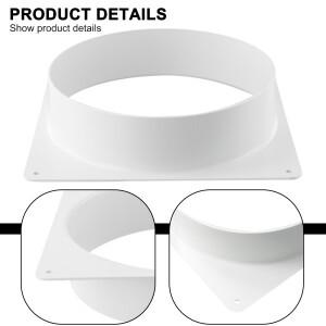 1pc 에어 벤트 덕트 플랜지 커넥터 환기 파이프 용 100/150/200/250/300MM ABS 벽 공기 연결 A