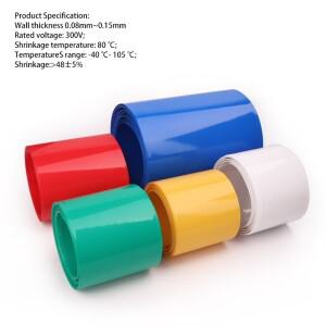 1M Lipo 배터리 PVC 열 수축 튜브 팩 18650 폭 17mm ~ 80mm 절연 필름 랩 리튬 케이스 슬리브