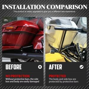 오토바이 안장 가방 리어 가드 크래시 바 버드 레일 브래킷 Harley Touring Road Electra Street Glide FL