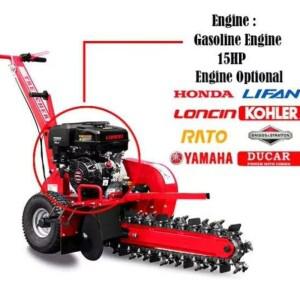 K-maxpower 15HP 최대 깊이 600mm EPA EU5 휴대용 워킹 젠자도라 바이오시프케이터 미니 체인 트렌처
